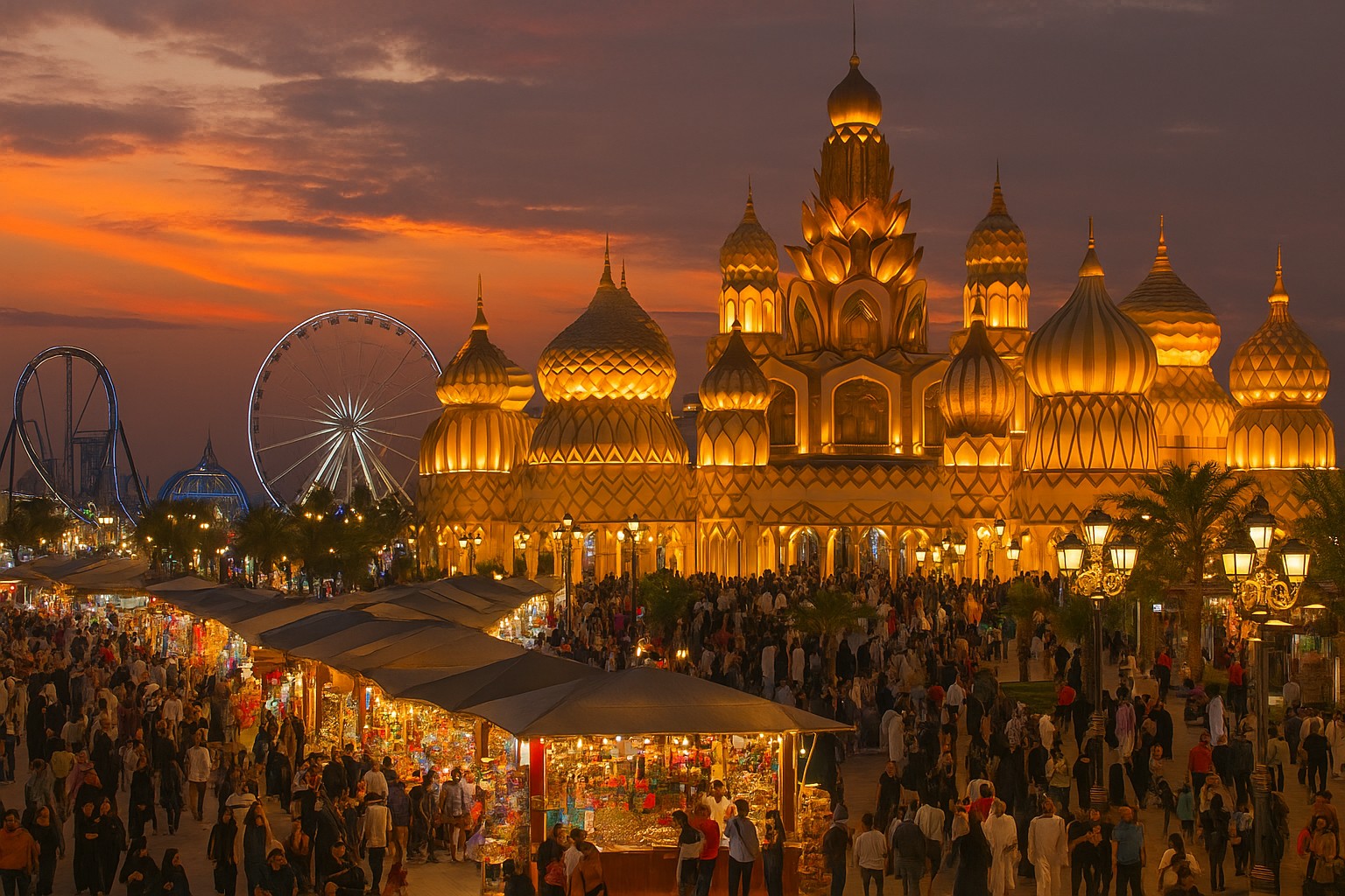 🎡 ग्लोबल विलेज दुबई में 500 दिरहम से कम में पूरा पारिवारिक मनोरंजन
